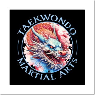 Taekwondo Martial Arts Dragon Posters and Art